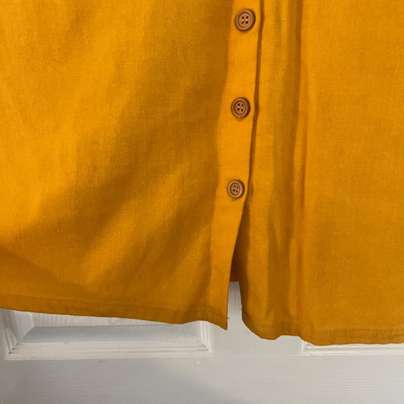 Yellow Midi Button down Skirt - Picture 3 of 3
